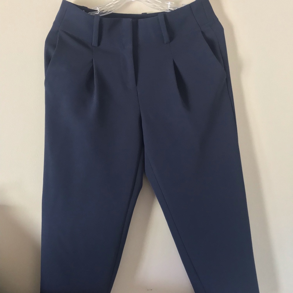 Ann Taylor Navy Trouser Ankle Pant-Size 0